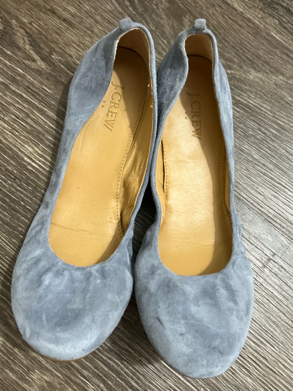 J. Crew Light Gray Suede Ballet Flats Size Size 9 Women’s Career Minimalist
